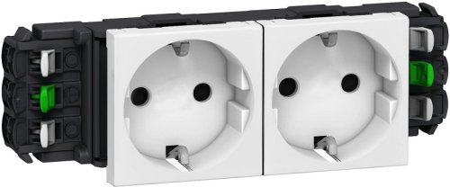 Розетка с заземлением Legrand Mosaic для кабель-канала DLP 2-м. 4 мод. шторки белый картинка